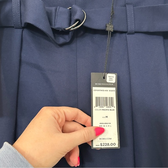 Navy Blue BCBG Paper Boy Style Work Pant - Picture 5 of 6